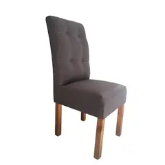 GENERICO - Sillas para comedor color gris oscuro lino