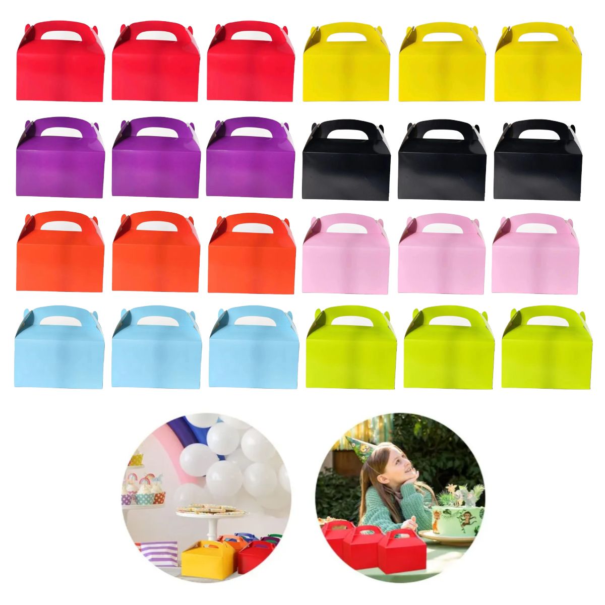 ATURE - Cajas Dulceras Cumpleaños Tematica 8 Colores 24 Unidades