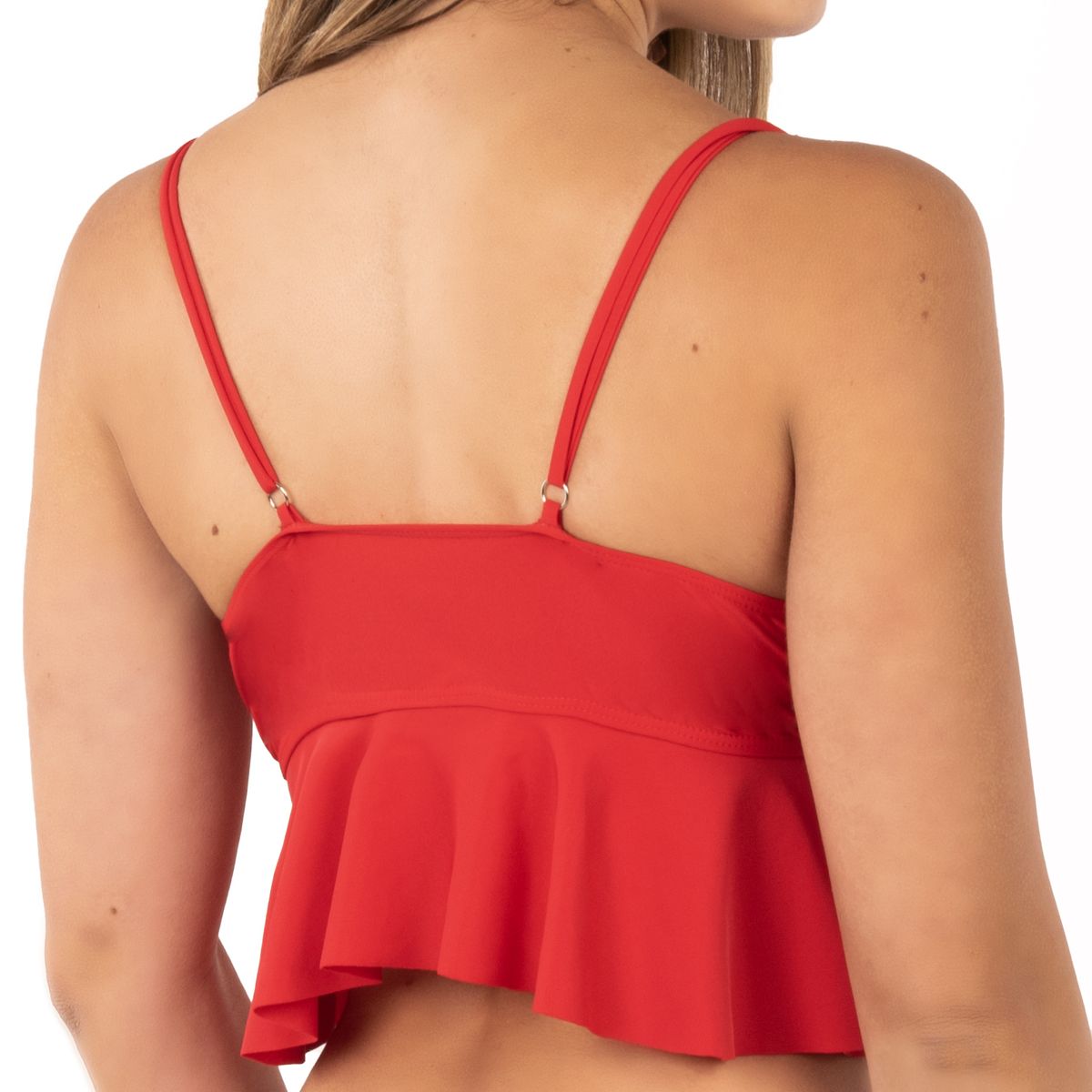 HIPSY SWIMWEAR - Parte De Arriba Top Traje De Baño Diseño Vuelos Rojo
