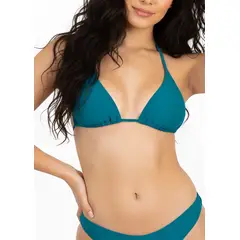 HIPSY SWIMWEAR - Top traje de baño trinagulo básic verde petroleo