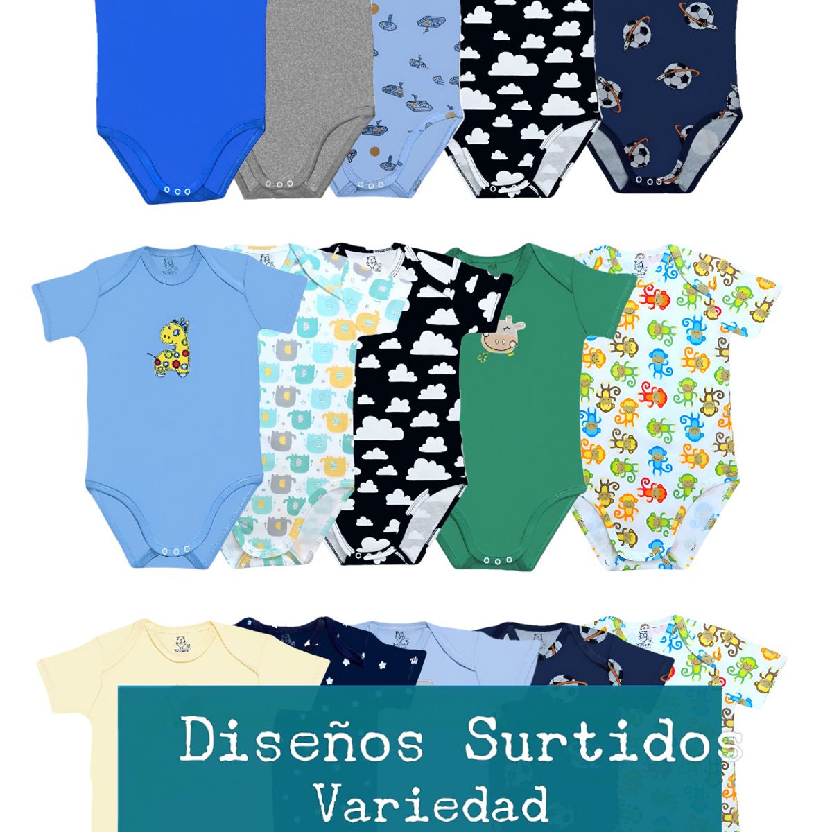 BEBEPELU - Pack 5 Body Manga Corta bebepelu Surtido Niño