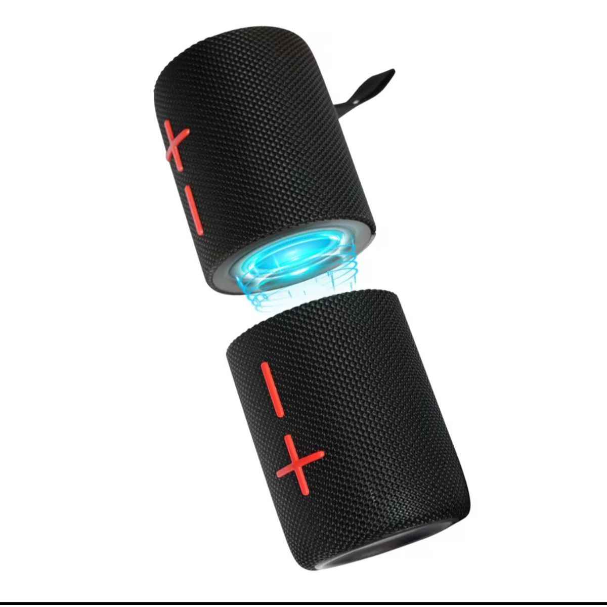 GENERICO - Parlante Portátil Bluetooth Magnético Potente Luces RGB Estéreo 2 EN 1