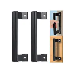 GENERICO - Manillon Doble Acero Inoxidable 20 Cm Para Puerta Madera 2pc