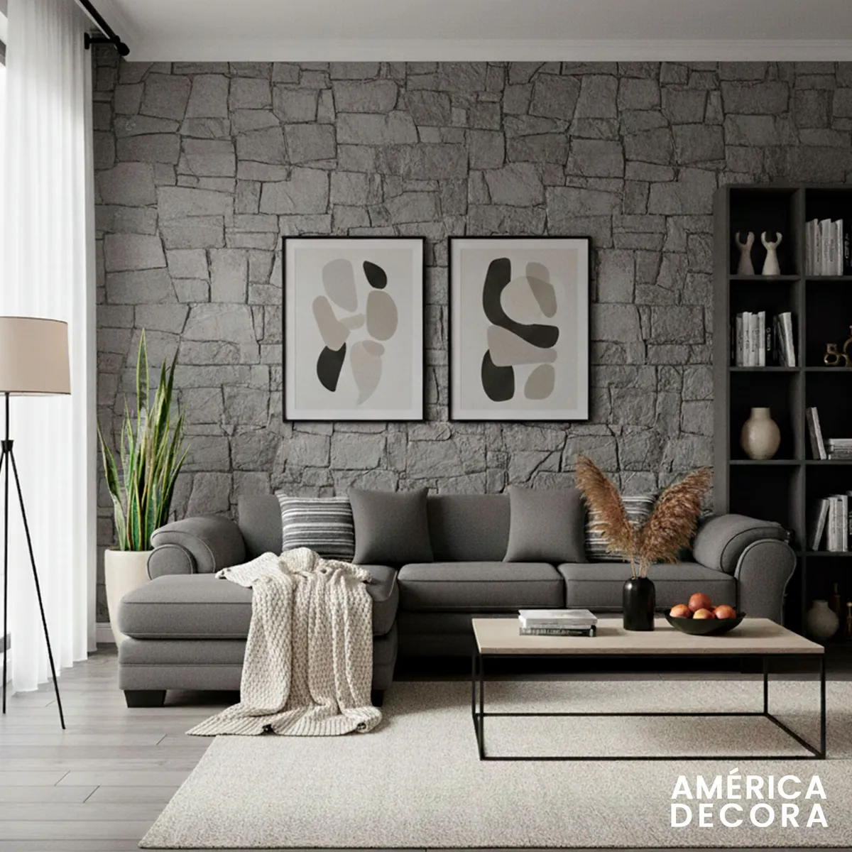 AMERICA DECORA - Sofá Seccional Izquierdo 5 Cuerpos XL Con Resorte Estructural Grandón Chenille