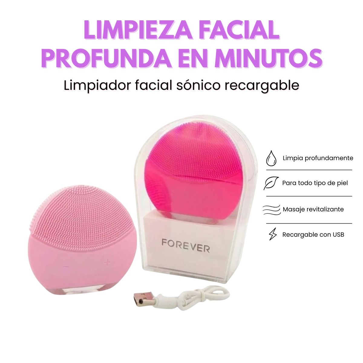 MOVI - Limpiador facial Forever Luna Mini - T Sonic