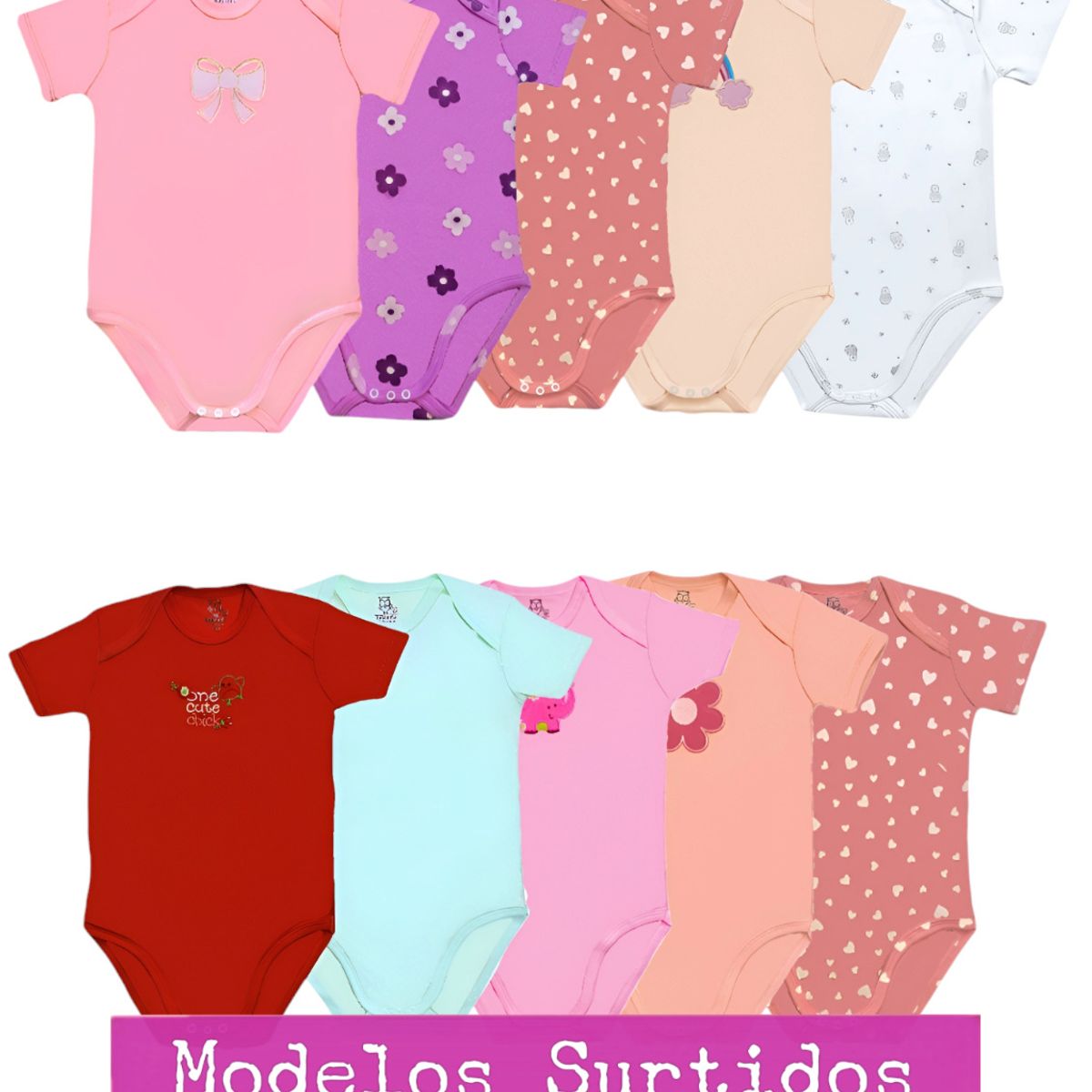 BEBEPELU - Pack 5 Body Manga Corta bebepelu Surtido Niña