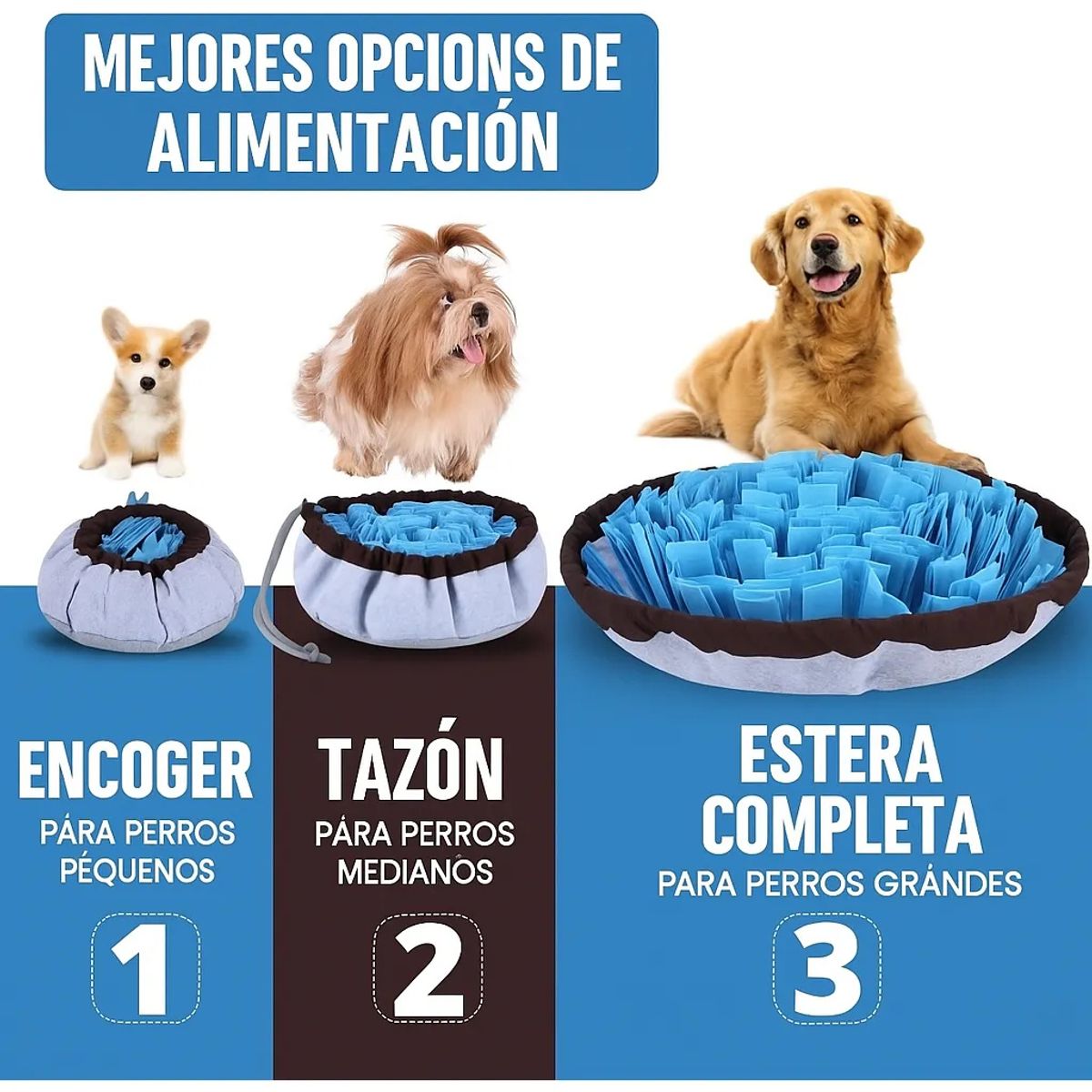 KUANGYE - Alfombra Olfativa Juguetes Interactivos Perros Mascotas 48 Cm