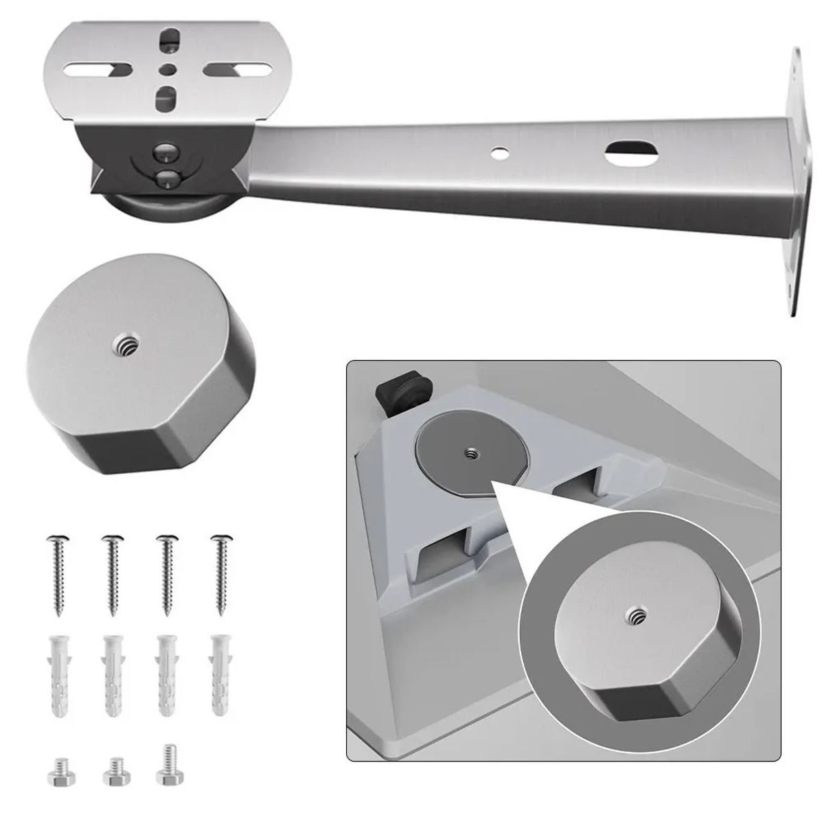 KUANGYE - Brazo Mastil Para Starlink Mini Tripode Montaje Muro Acero Gris