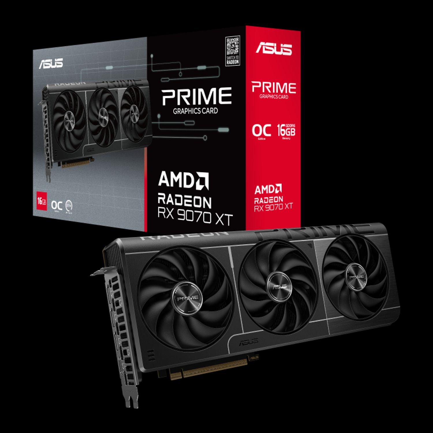 ASUS Tarjeta De Video - Asus Prime Radeon Rx 9070 Xt Oc 16gb