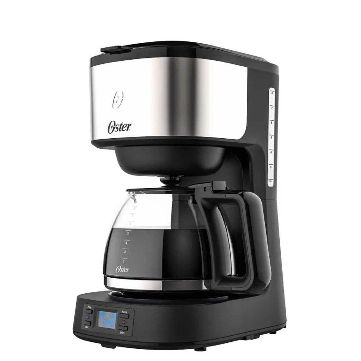 OSTER - Cafetera Oster Bvstdc10ss Automática Negra Y Plateada Filtro