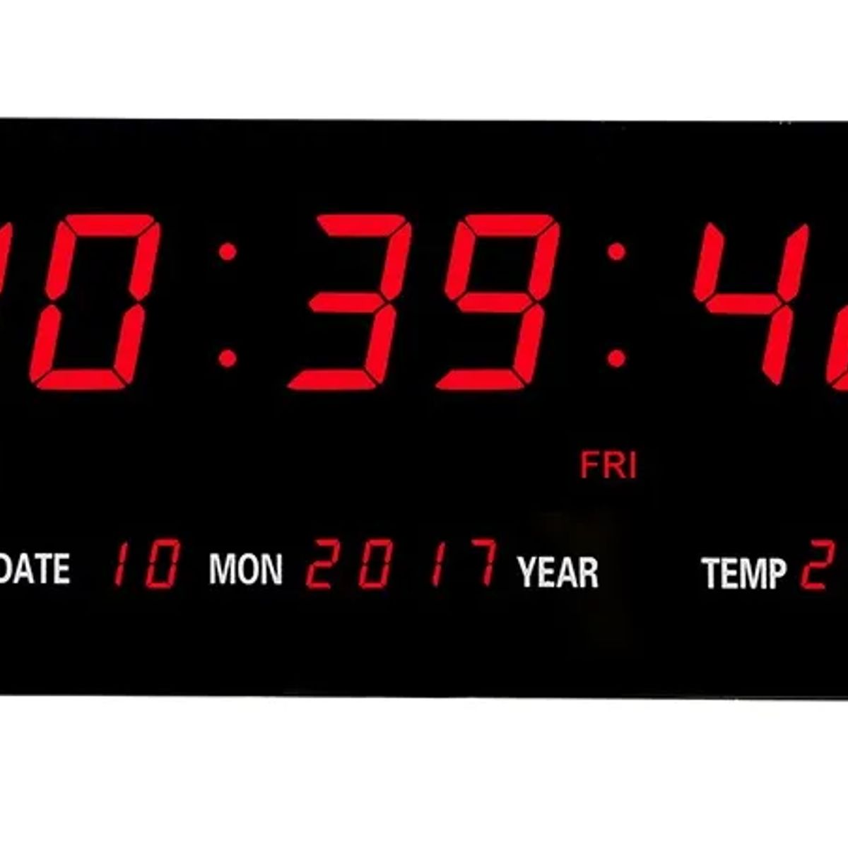 GENERICO - Reloj De Pared Digital Fecha Hora Temperatura