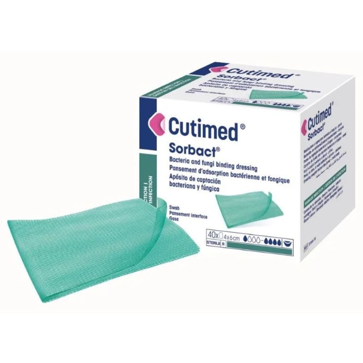 BSN MEDICAL - Apósito Cutimed Sorbact 4 x 6 cm Tipo Malla – Unidad