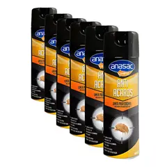 ANASAC - Pack 6 Insecticida Anti-Ácaros En Aerosol 400cc