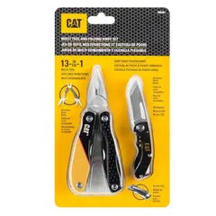 CAT - Set Multiherramientas 13 en 1 mas Cuchillo Plegable