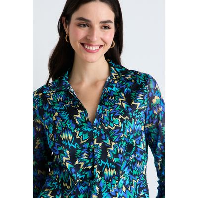 Imagen 2 del producto Blusas Manga Larga Mujer Azul