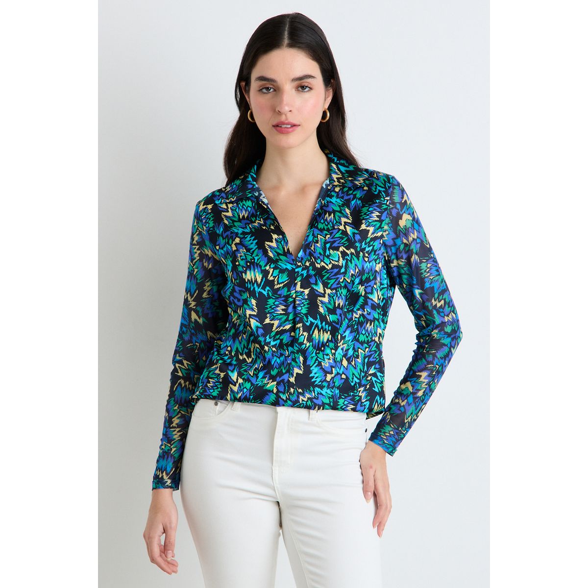 ASH - Blusas Manga Larga Mujer Azul Ash