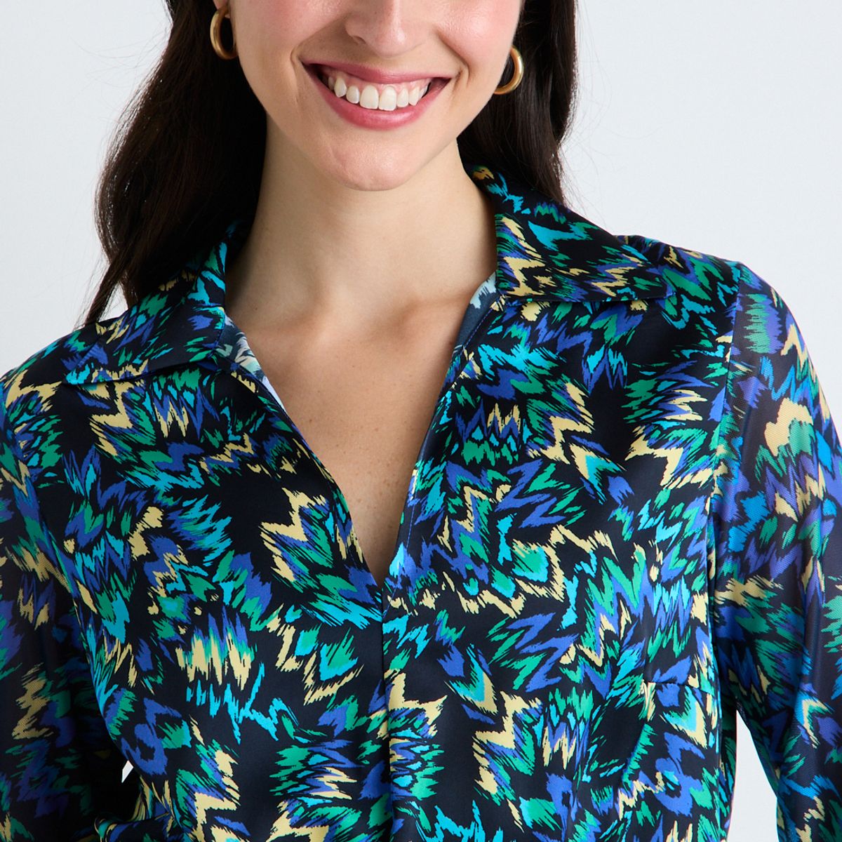 ASH - Blusas Manga Larga Mujer Azul Ash