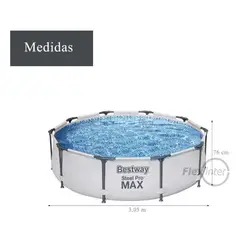 GENERICO - Alberca estructural redonda capacidad de 4678 litros de 3.05m de diámetro