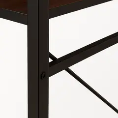 SPACE HOME - Escritorio Industrial Caoba MDF Alta Densidad y Estructura Negra