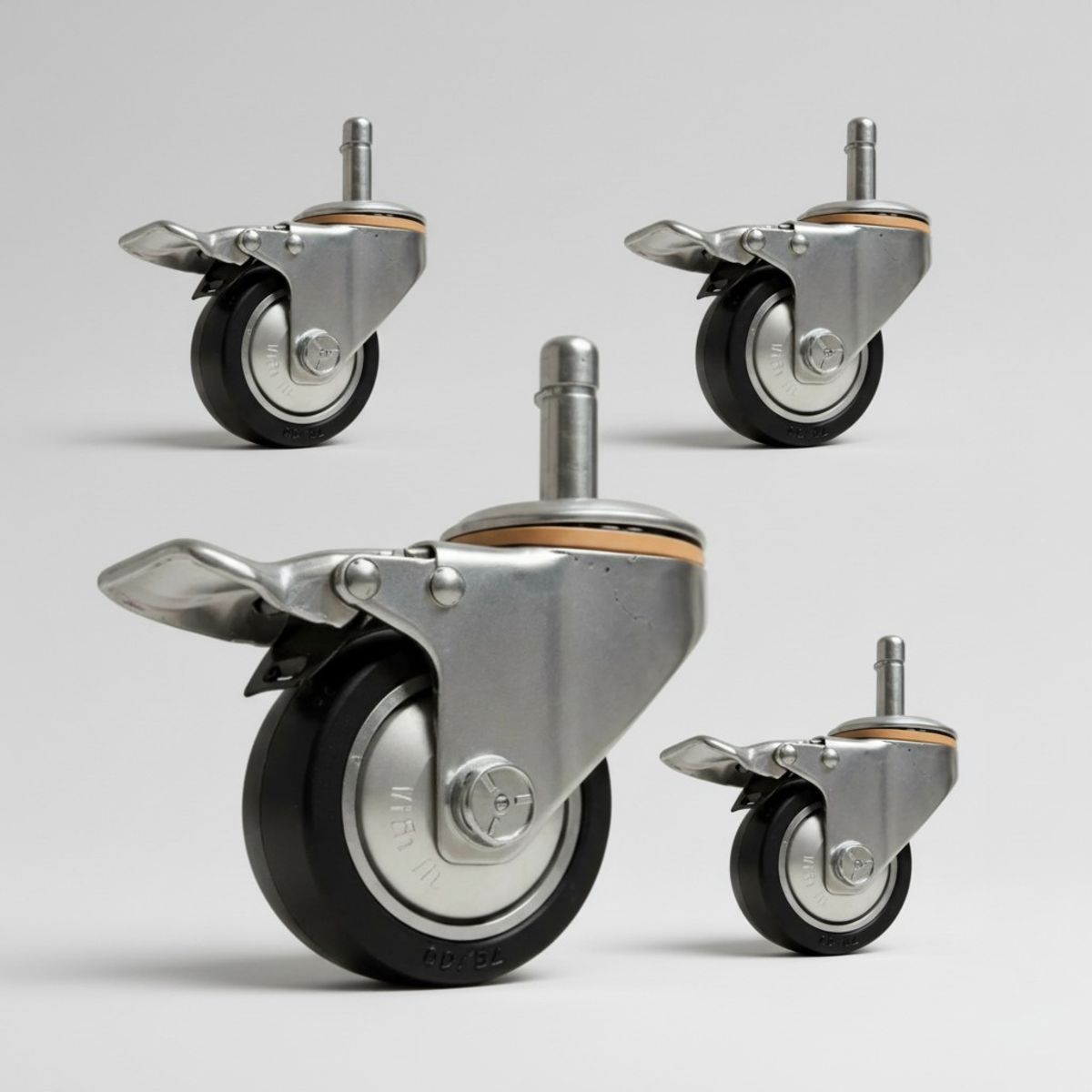 BLOCCARE - Pack 8 Ruedas Deluxe Para Cama Bloccare, Rosen Y Cic - Vástago 1,2 Cm