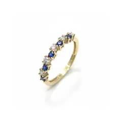JOYAS LANDEROS - Anillo Oro 18k Cintillo con Zafiros