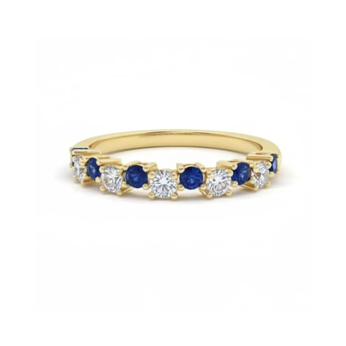 JOYAS LANDEROS - Anillo Oro 18k Cintillo con Zafiros
