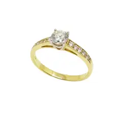 JOYAS LANDEROS - Anillo Oro 18k Solitario Riel