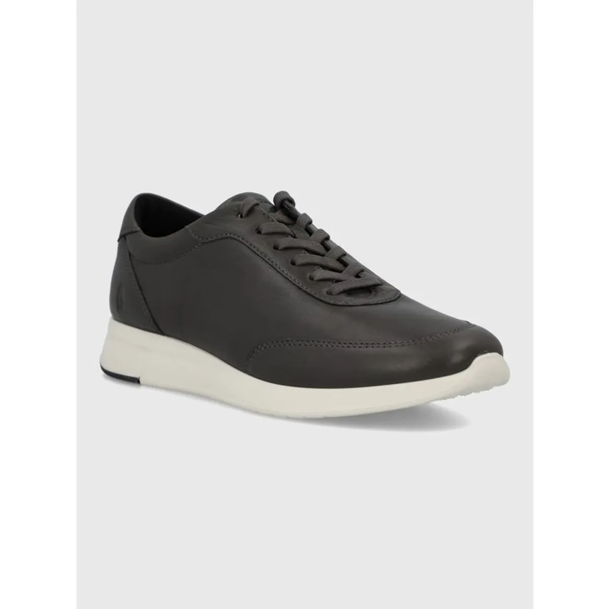 HUSH PUPPIES - Zapatilla Cuero Mujer Kalfy Gris HUSH PUPPIES