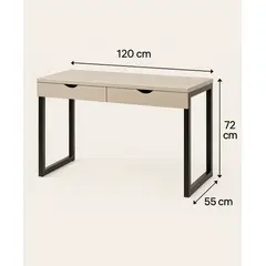 SPACE HOME - Escritorio Gris Claro Amplio Estable y Perfecto para Home Office