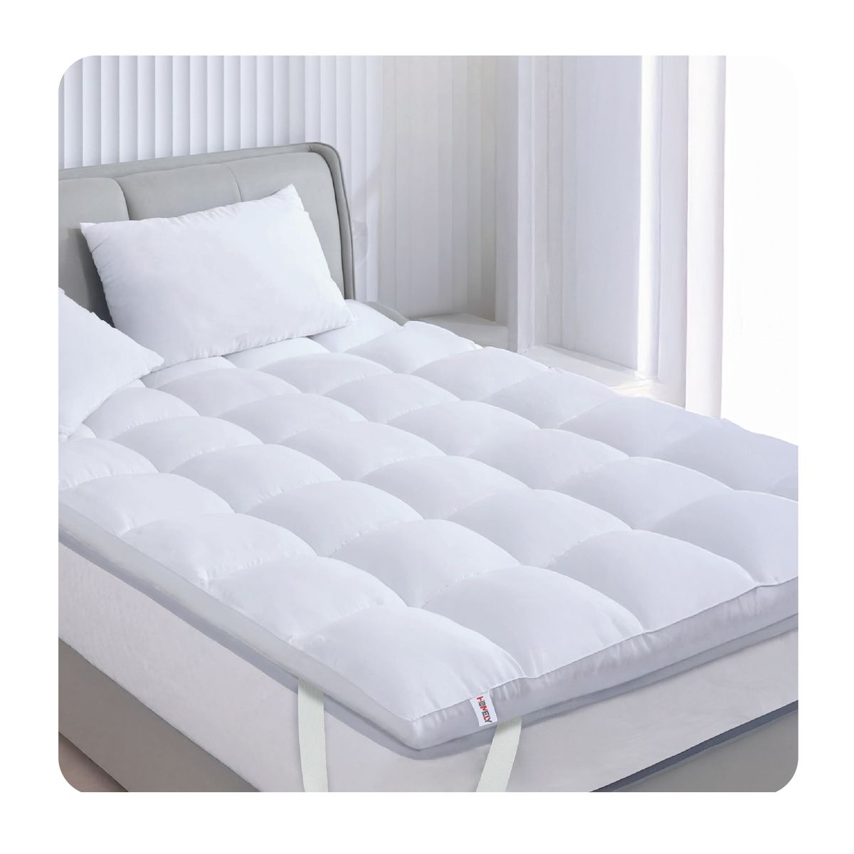 HOMELY - Topper Cubre Colchon 2 plazas Homely Acolchado Eslastico Premium