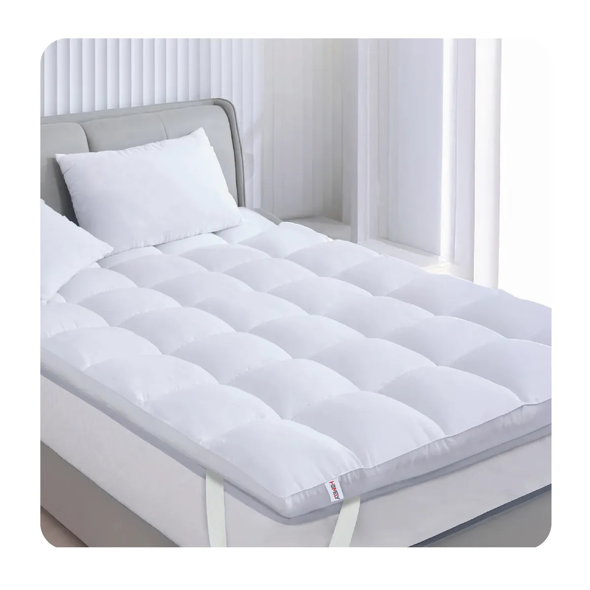 HOMELY - Topper Cubre Colchon 2 plazas Homely Acolchado Eslastico Premium