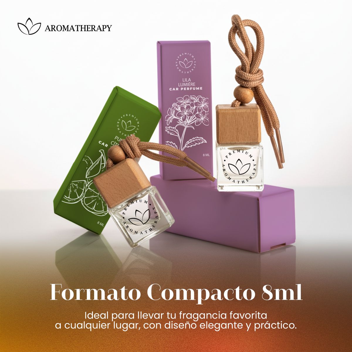 GENERICO - DIFUSOR DE AUTO AROMATHERAPY 8ML - Lila