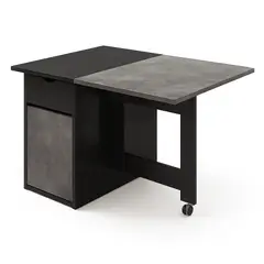 SPACE HOME - Mesa Plegable Nórdica Gris Ideal para Comedor Oficina o Espacios Reducidos