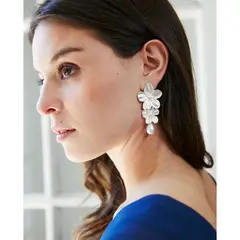 MI PLACARD - Aros Amaranta y Perla Plateado