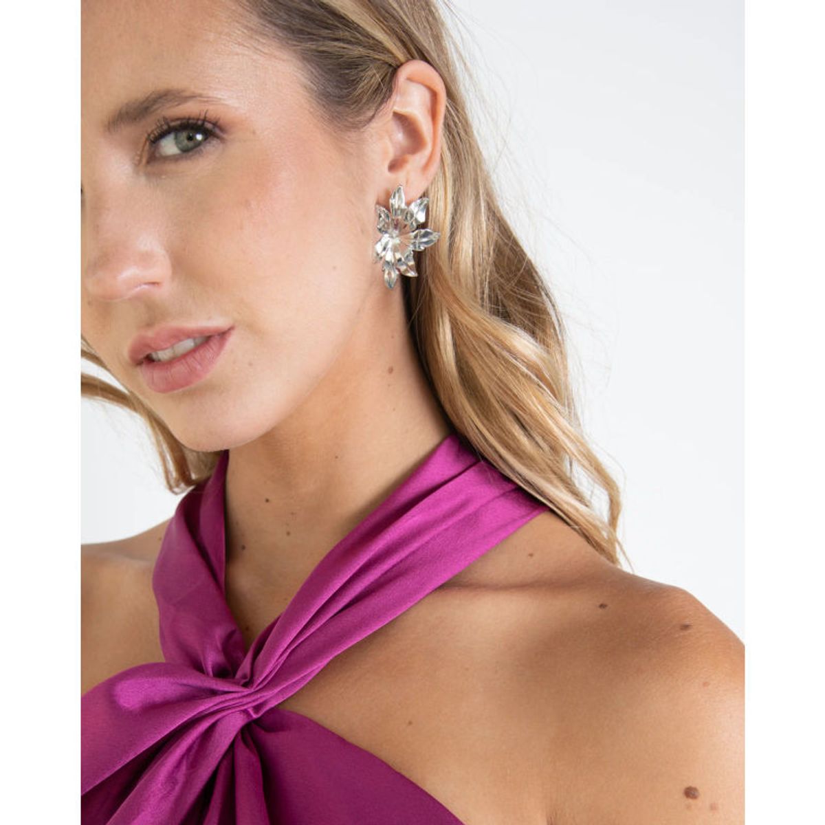 MI PLACARD - Aros Marina Flor Plateado