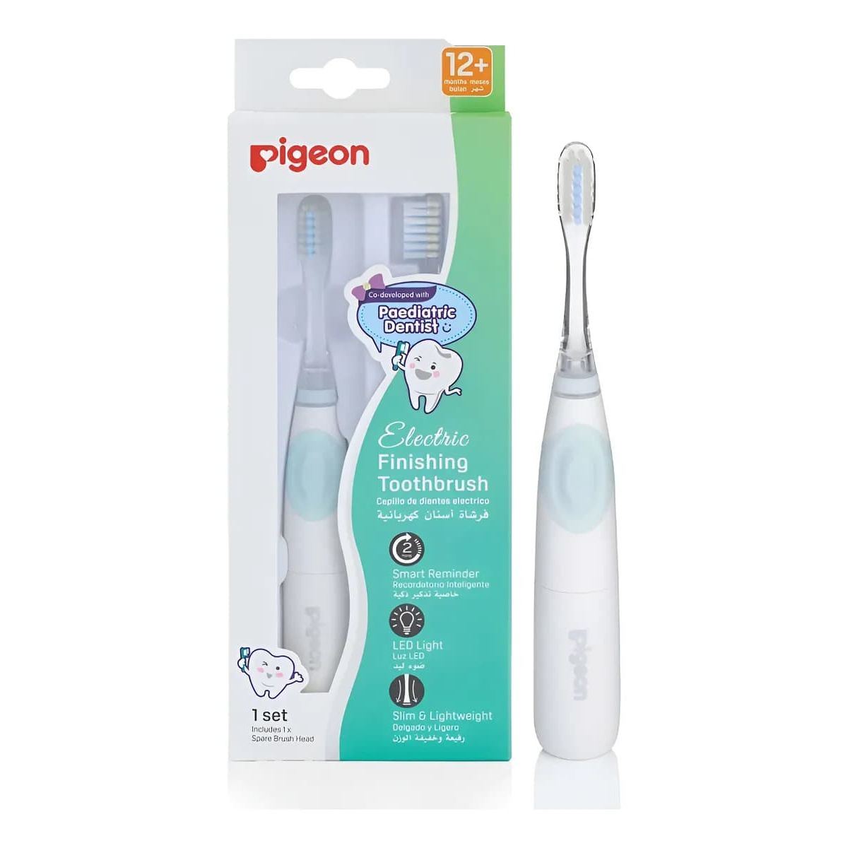 PIGEON - Cepillo De Dientes Electrico Bebes Con Led Y timer Pigeon