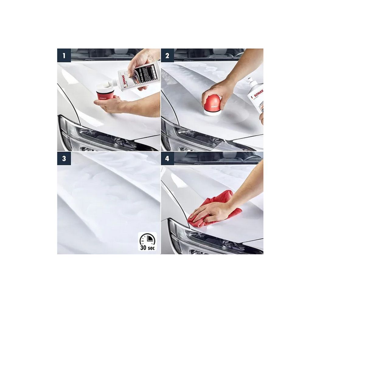 SONAX - Abrillantador blanco Cera Sonax Polish & Wax Color blanco 500ml