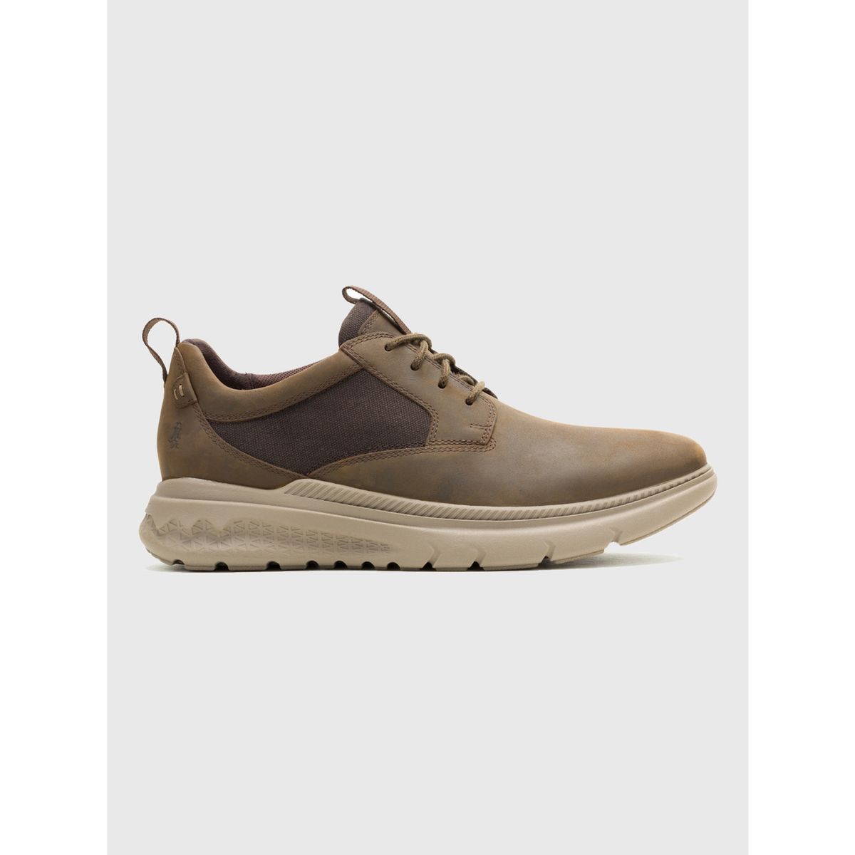 HUSH PUPPIES - Zapatilla Cuero Hombre Laceup Café HUSH PUPPIES