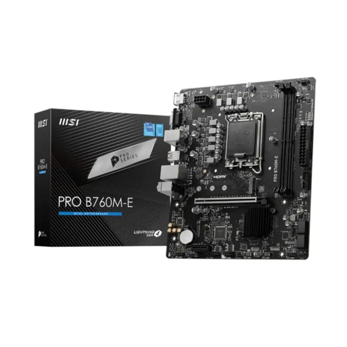 MSI - Placa Madre MSI PRO B760M-E DDR5 LGA 1700 M.2 Micro ATX
