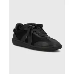 HUSH PUPPIES - Zapatilla Cuero Mujer Sanset Negro
