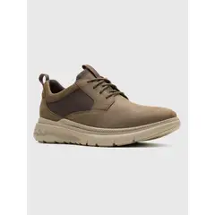 HUSH PUPPIES - Zapatilla Cuero Hombre Laceup Café