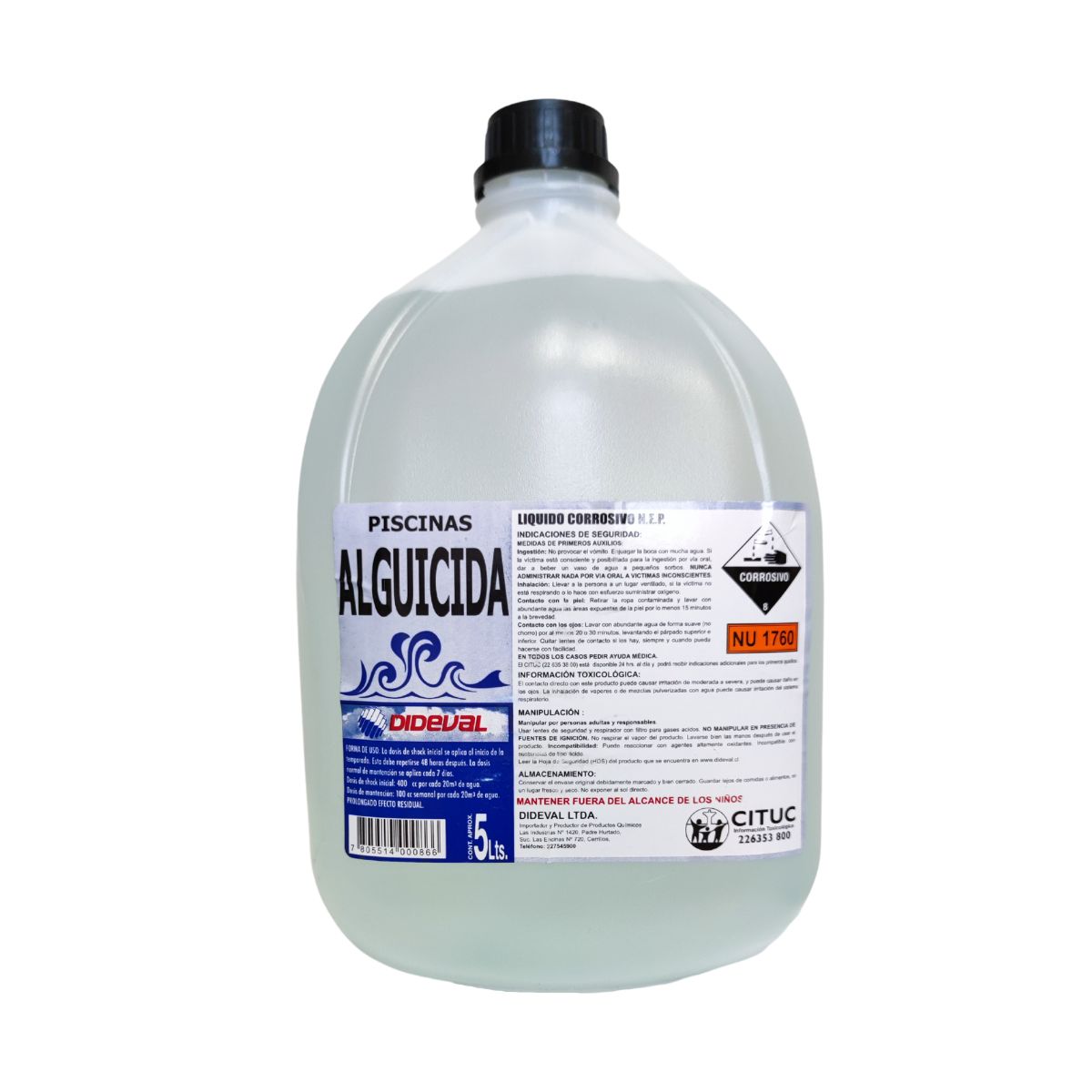 DIDEVAL - Pack 3 Alguicida Dideval para Piscinas 5 Litros