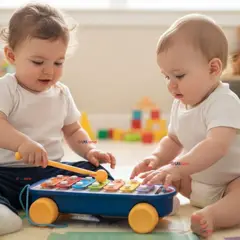 TEDMIMAK - Xilófono Cohete Piano Carrito de Arrastre Juguete Educativo Bebé Niño Niña