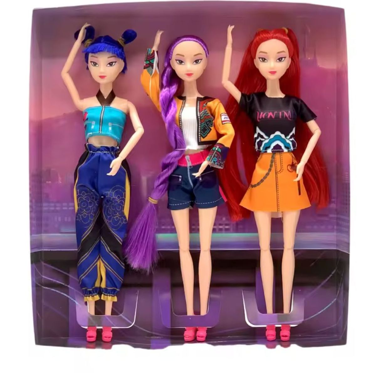 GENERICO - Pack 3 muñecas guerreras del kpop