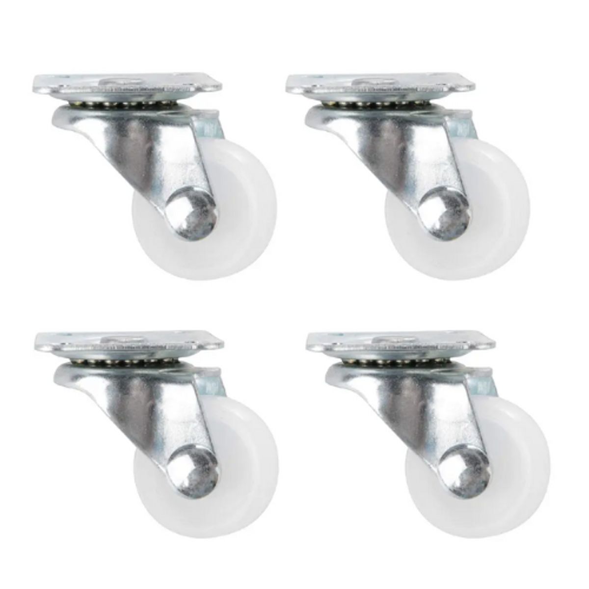 GENERICO - Pack 4 Ruedas Giratorias Sin Freno 2 Pulgadas