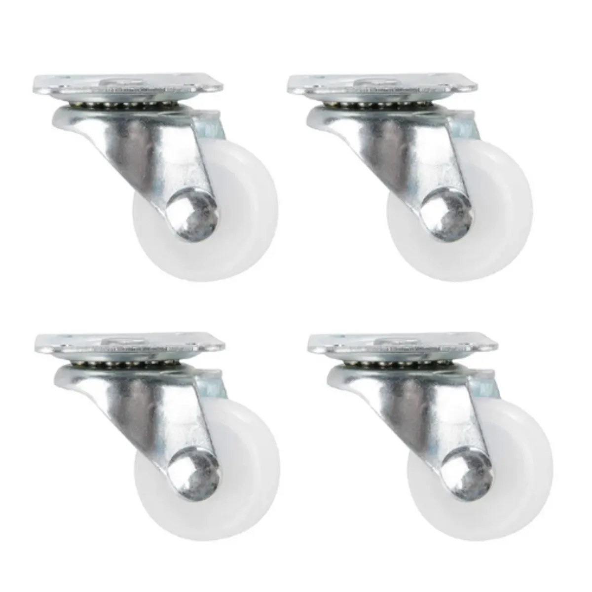GENERICO - Pack 4 Ruedas Giratorias Sin Freno 2 Pulgadas