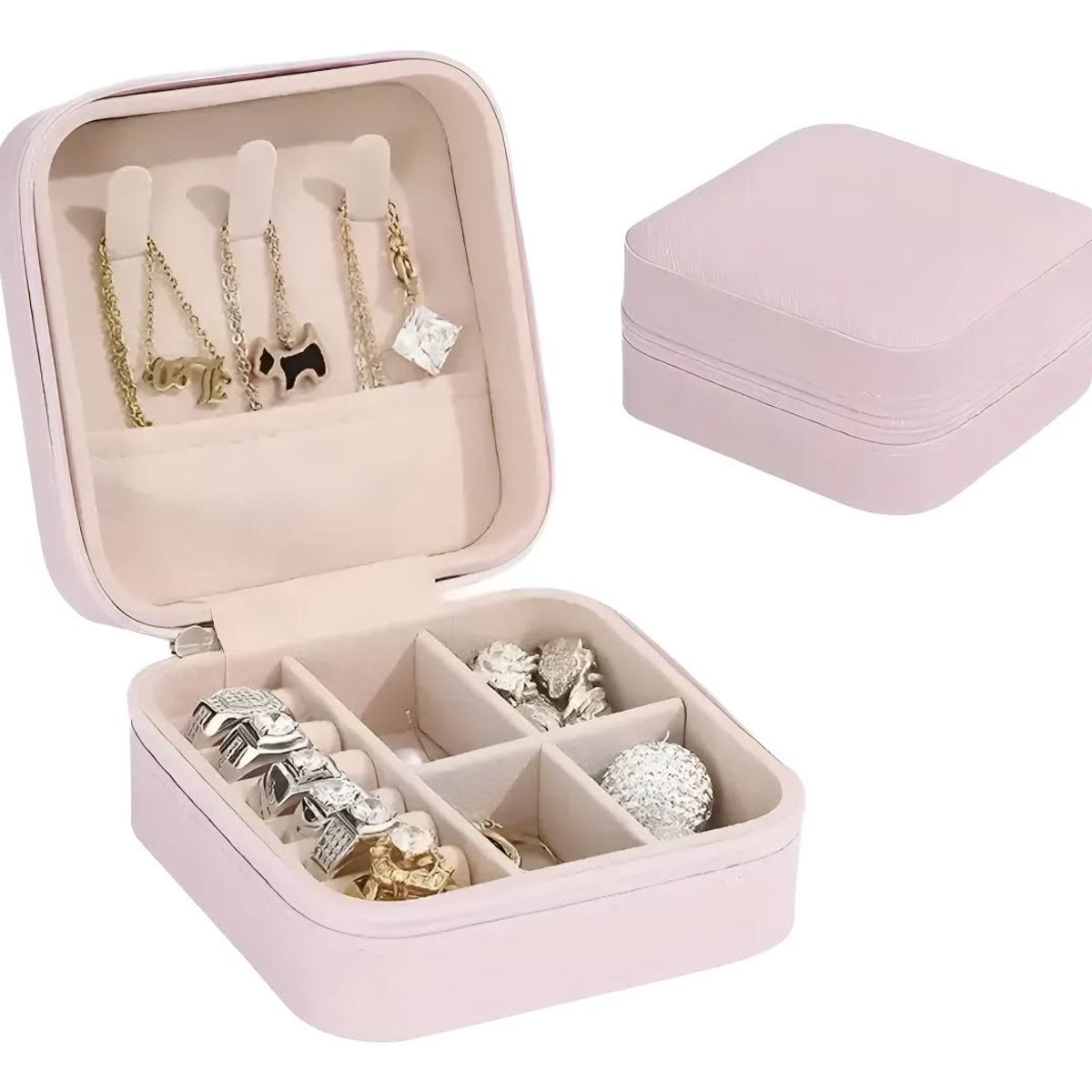 GENERICO - Caja pequeña linda joyero organizador10 x 10 x5 cm