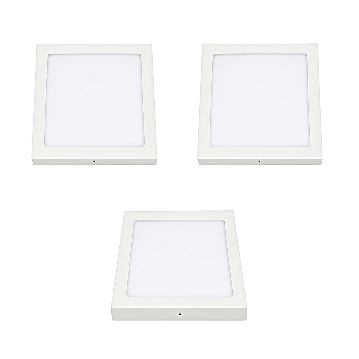 AVC - PACK 3 PANELES LED  SOBREPUESTO CUADRADO 24W CALIDO