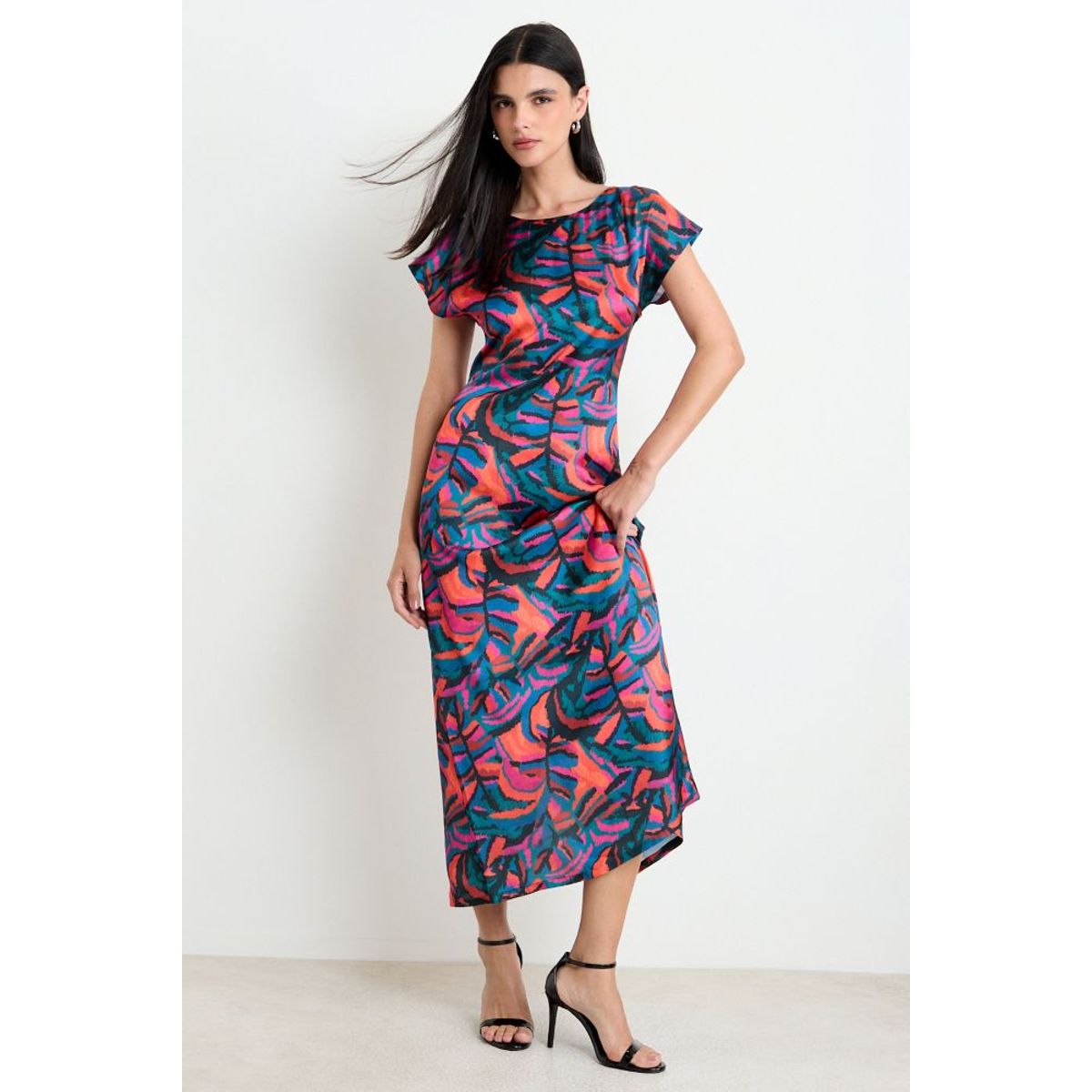 ASH - Vestido Largo Print Mujer Rojo Ash