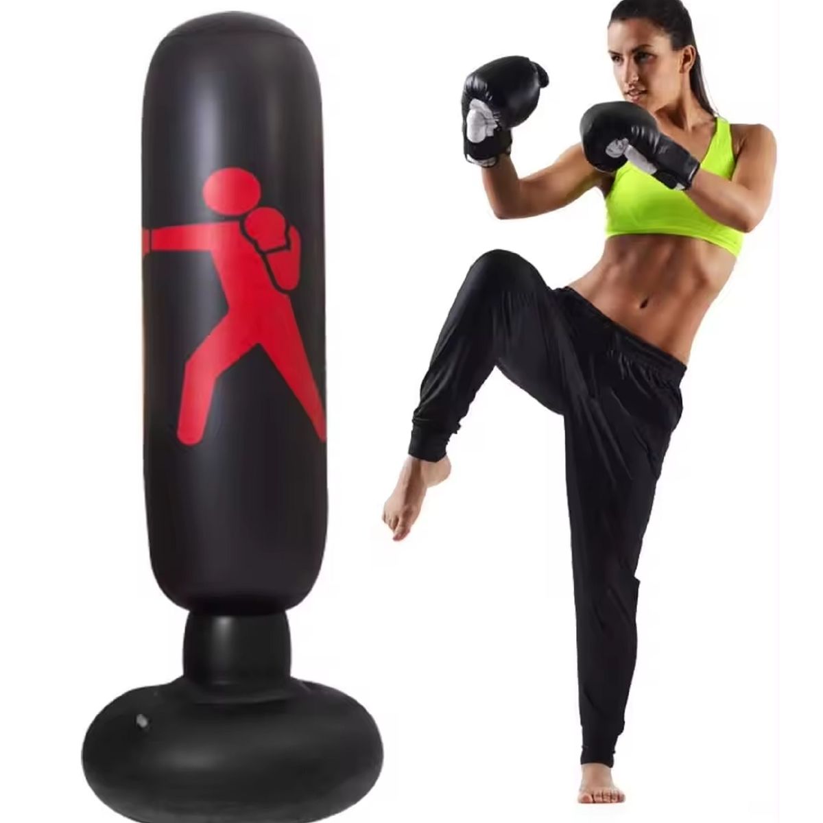 GENERICO - Saco De Boxeo Bolsa Inflable con  Inflador